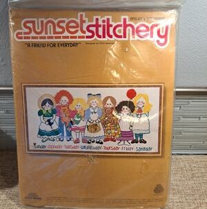 Vtg Sunset Stitchery Crewel Embroidery Kit "A Friend For Everyday" New